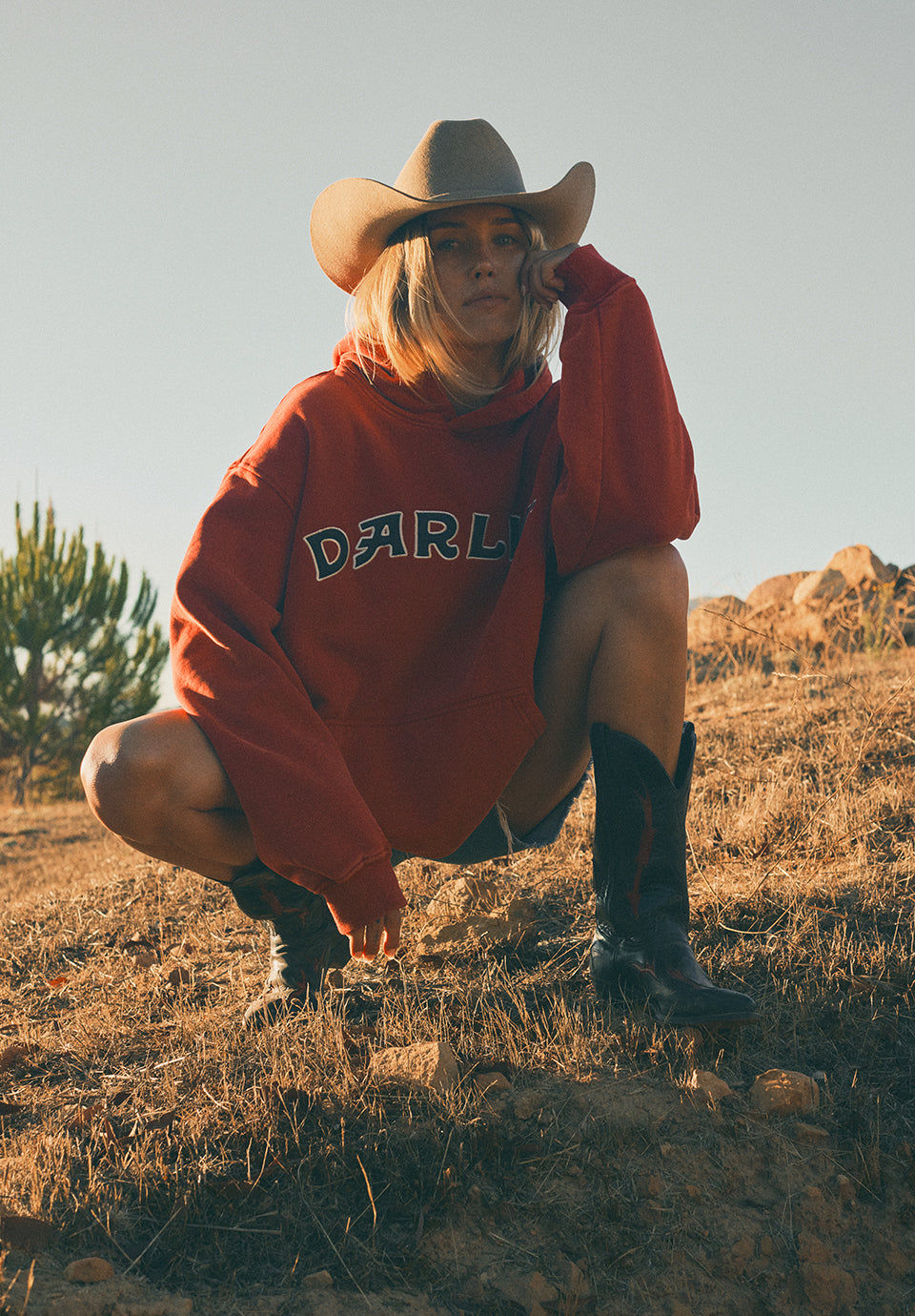 Varsity Oversized Hoodie - Red