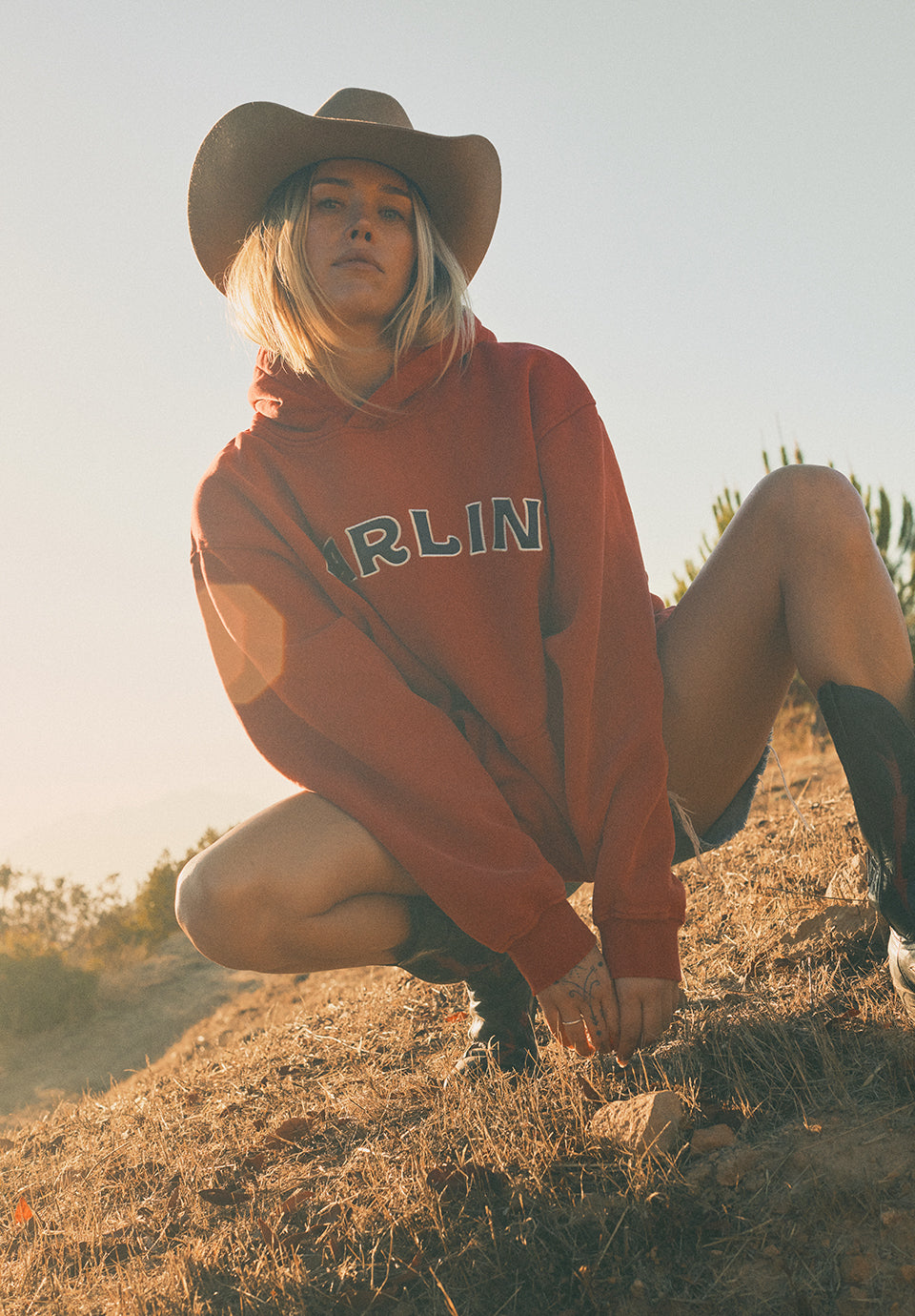 Varsity Oversized Hoodie - Red