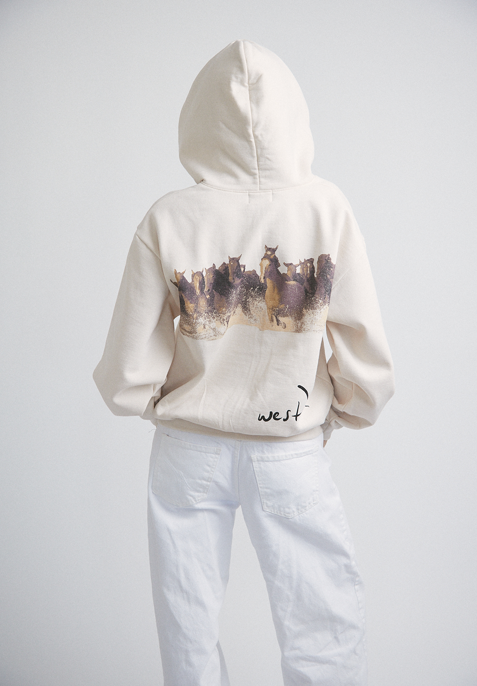 WILD HORSE Zip Up - Creme