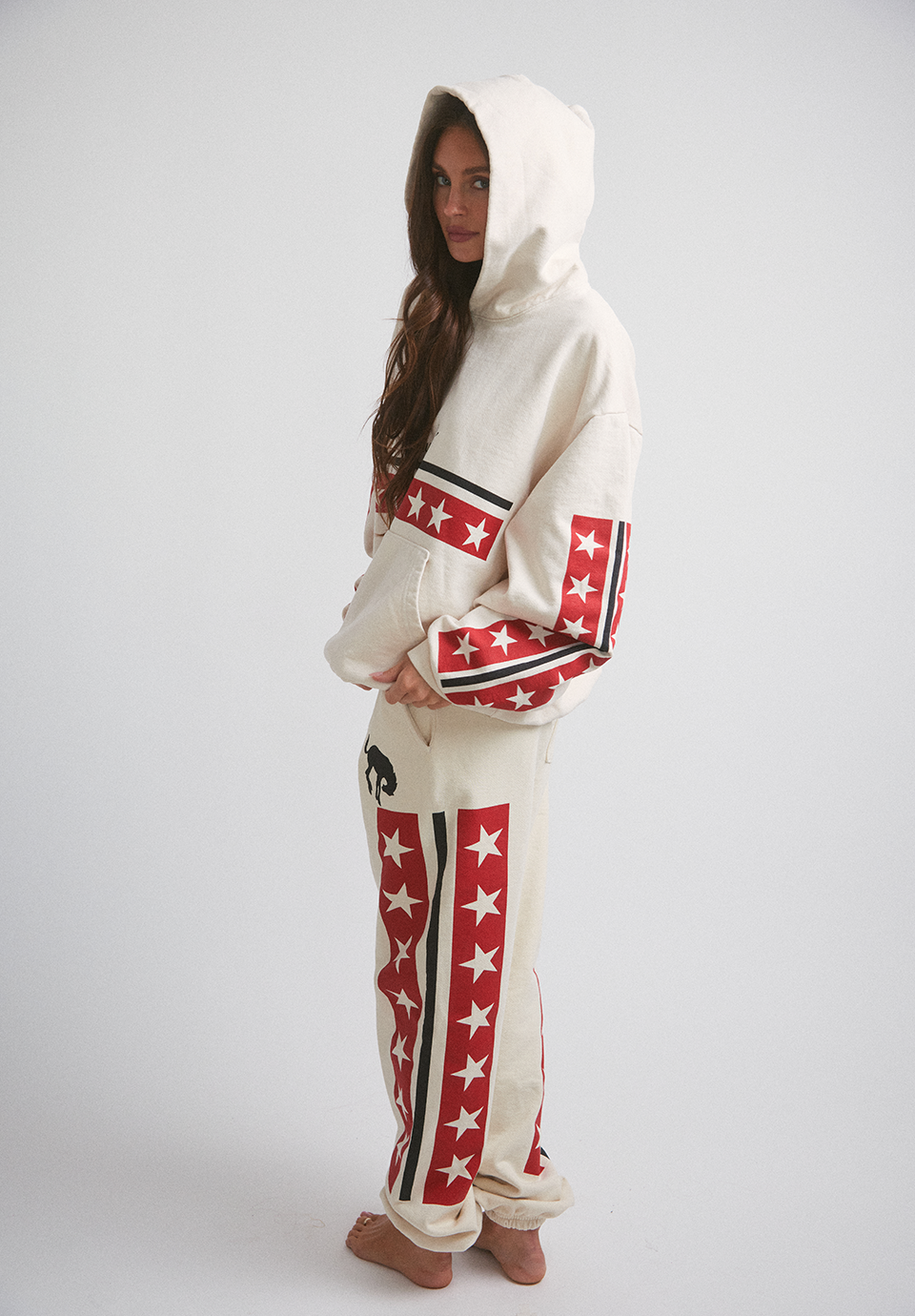 Spangled Hoodie - Creme