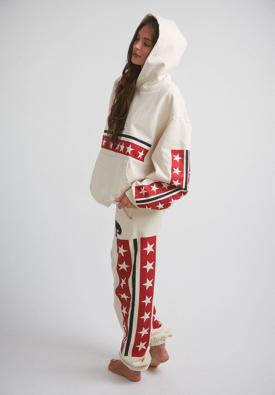 Spangled Jogger Sweatpant - Creme