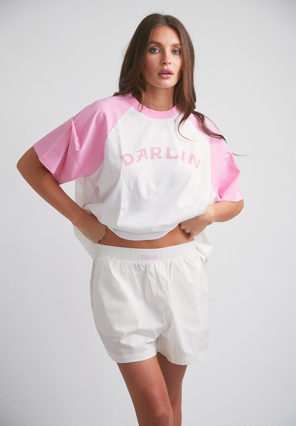 Old Skool Raglan Tee - Blush