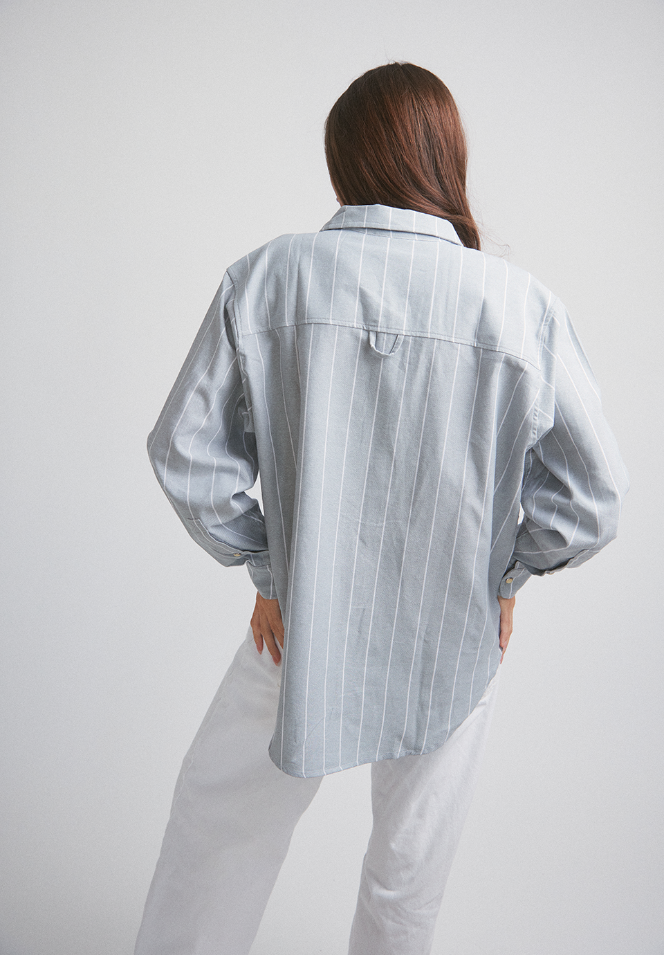Mechanic Button Down - Grey/White