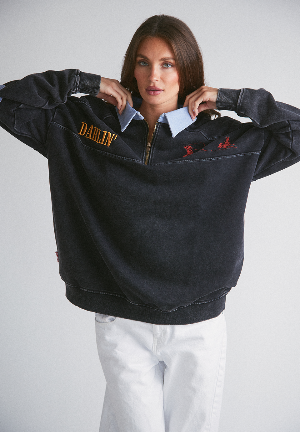 87s Quarter Zip  - Vintage Black