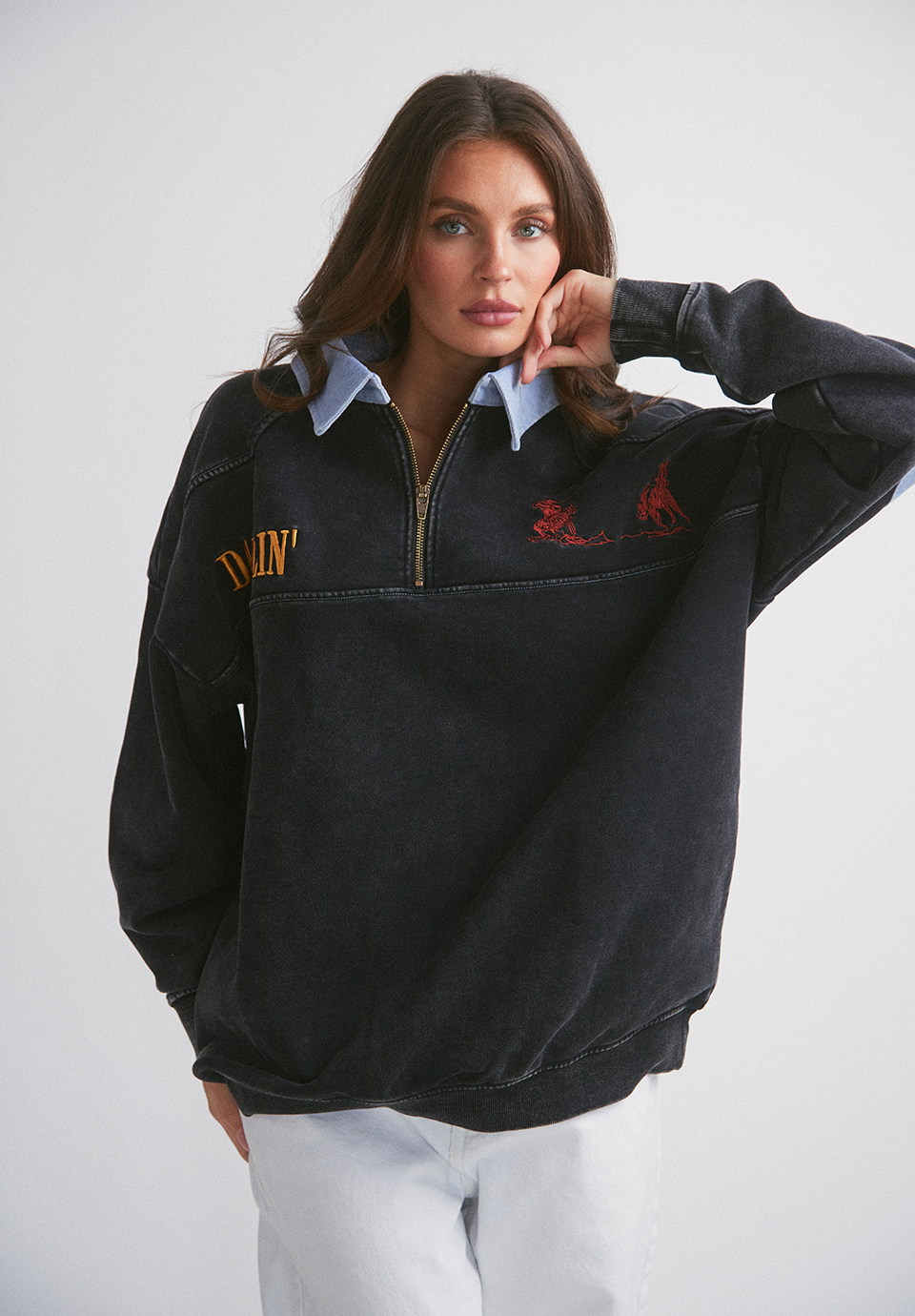 87s Quarter Zip  - Vintage Black