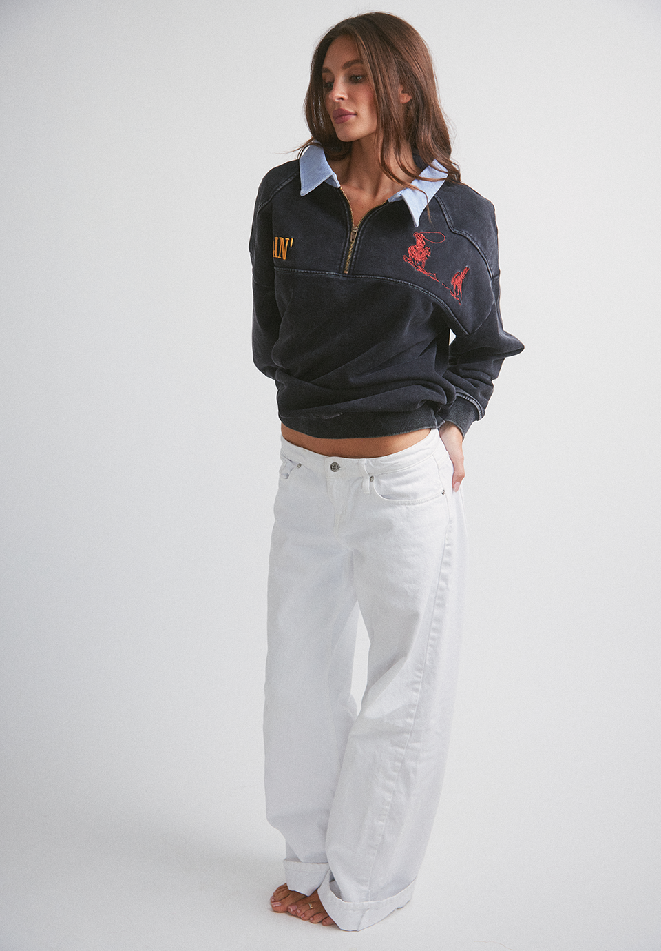 87s Quarter Zip  - Vintage Black