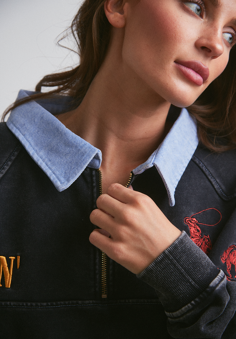 87s Quarter Zip  - Vintage Black