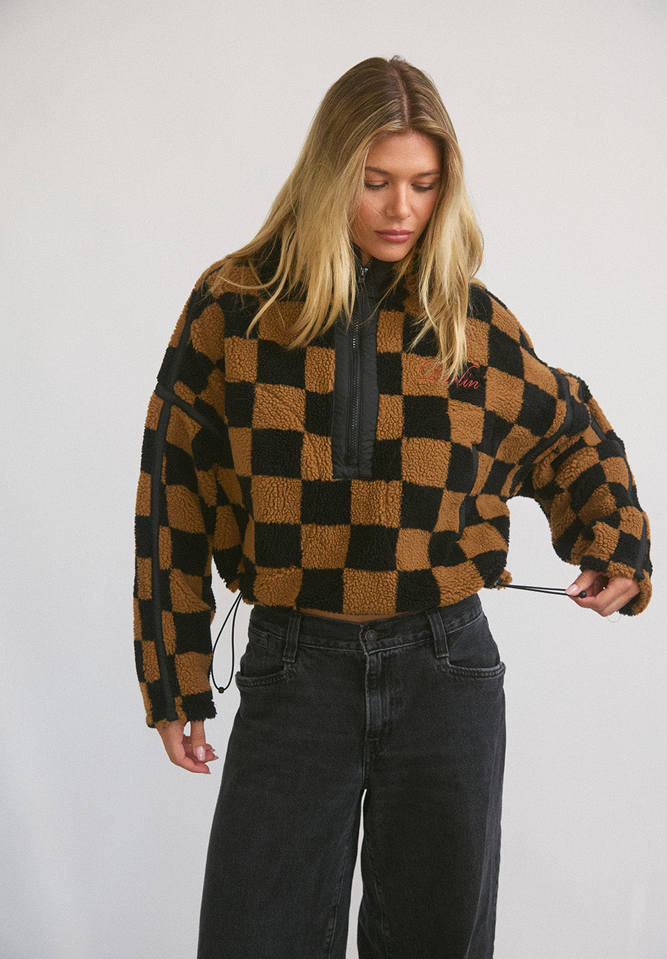 Big Sky Sherpa Half Zip  - Checkmate