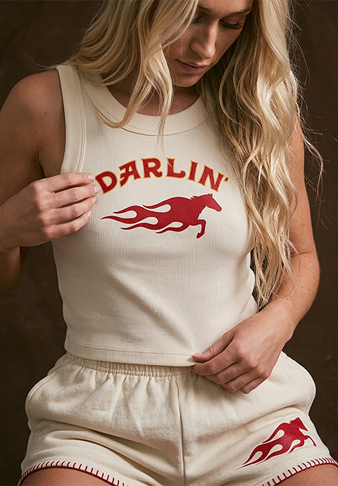 Hot Bronc Heavy Fleece Short - Creme