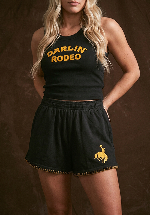 Rodeo Crop Tank - Midnight