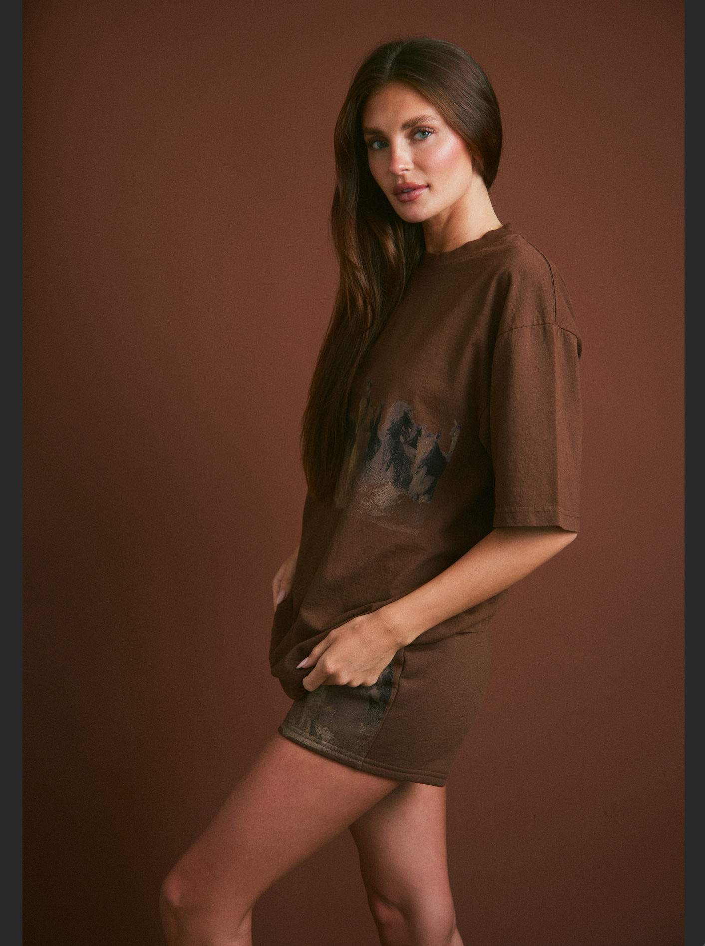 WILD HORSE Sweatshorts - Tobacco
