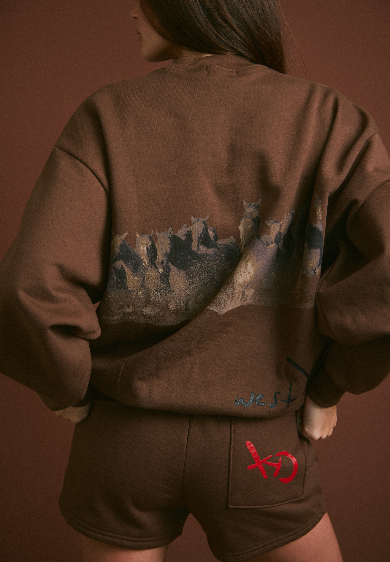 WILD HORSE Crewneck - Tobacco