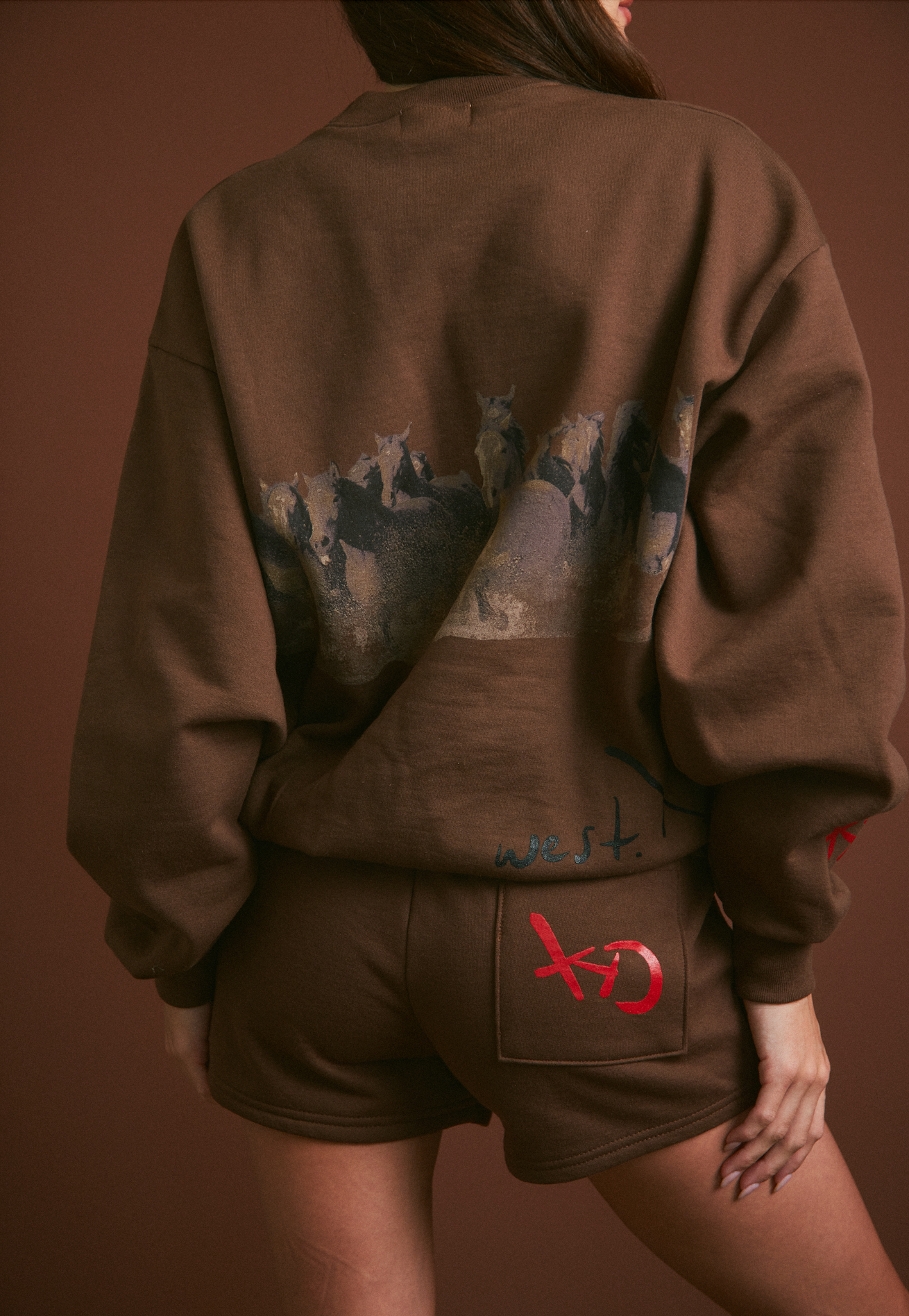 WILD HORSE Crewneck - Tobacco