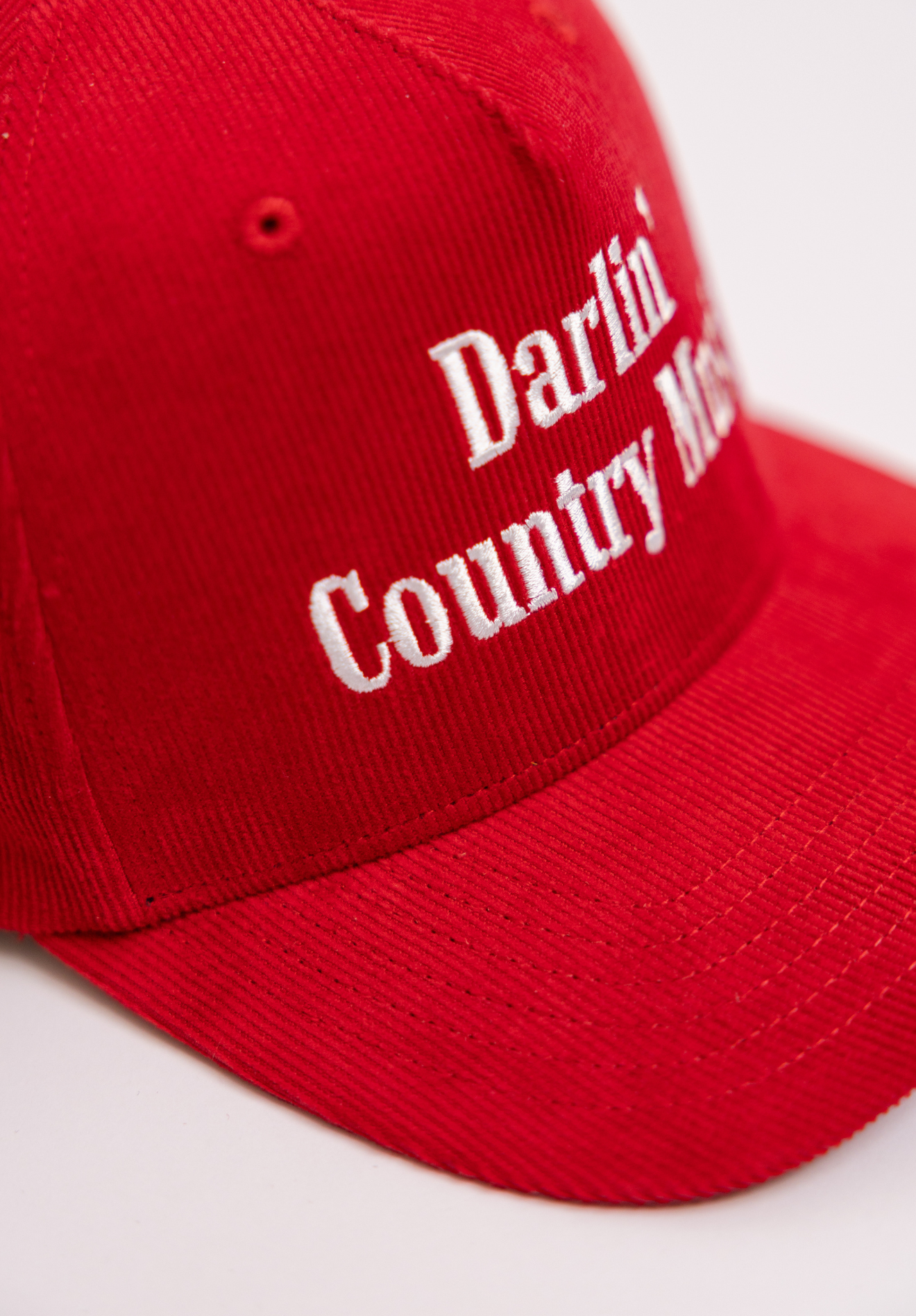 Country Music Corduroy Snapback - Red