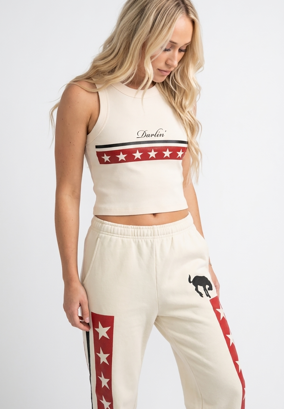 Spangled Tank Top - Creme